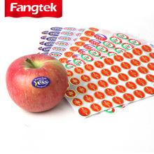 Custom sticker fruit adhesive apple logo label